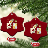 Funny New Years Eve Silly Goose 2026 Ceramic Ornament New Year Party - Wonder Print Shop