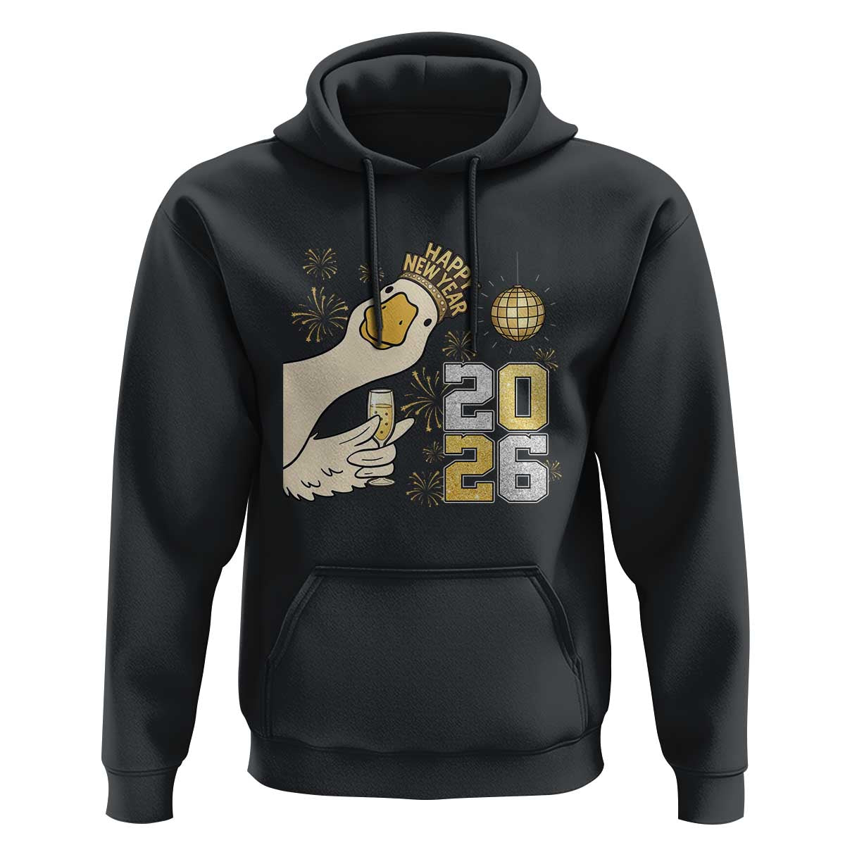 Funny New Years Eve Silly Goose 2026 Hoodie New Year Party - Wonder Print Shop