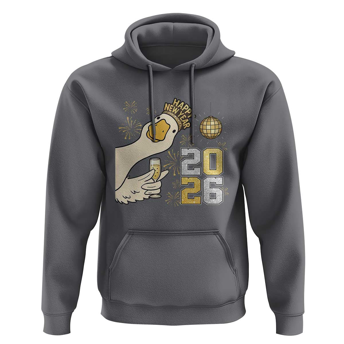 Funny New Years Eve Silly Goose 2026 Hoodie New Year Party - Wonder Print Shop
