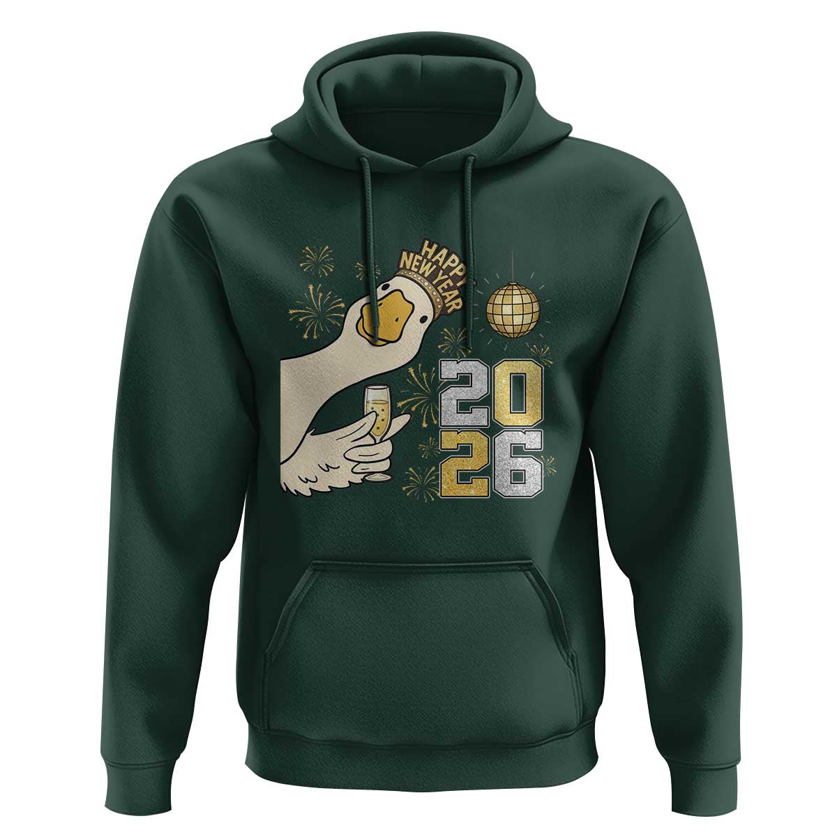 Funny New Years Eve Silly Goose 2026 Hoodie New Year Party - Wonder Print Shop