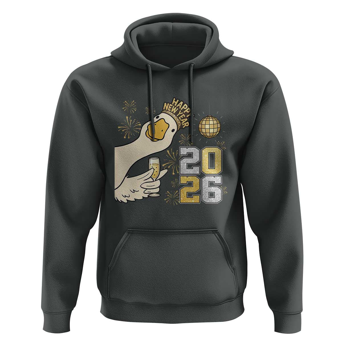 Funny New Years Eve Silly Goose 2026 Hoodie New Year Party - Wonder Print Shop