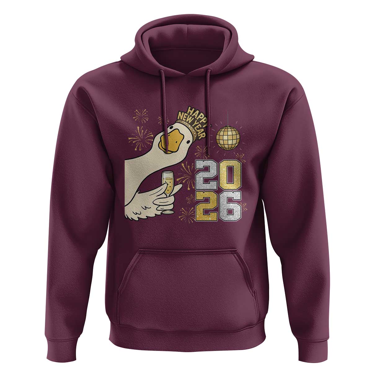 Funny New Years Eve Silly Goose 2026 Hoodie New Year Party - Wonder Print Shop