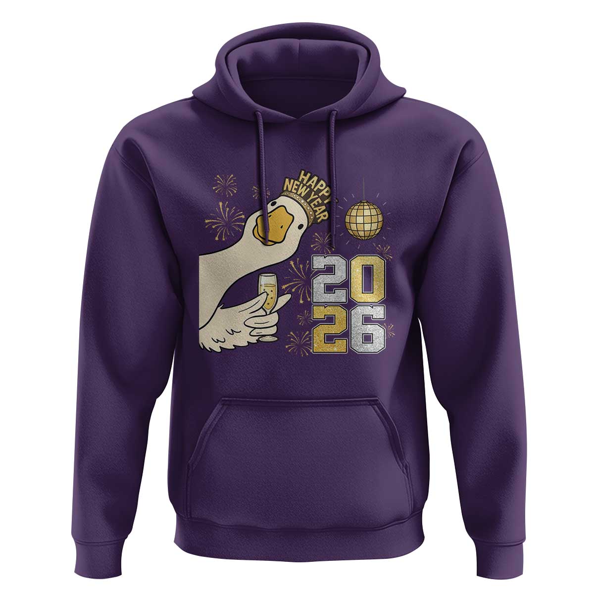 Funny New Years Eve Silly Goose 2026 Hoodie New Year Party - Wonder Print Shop
