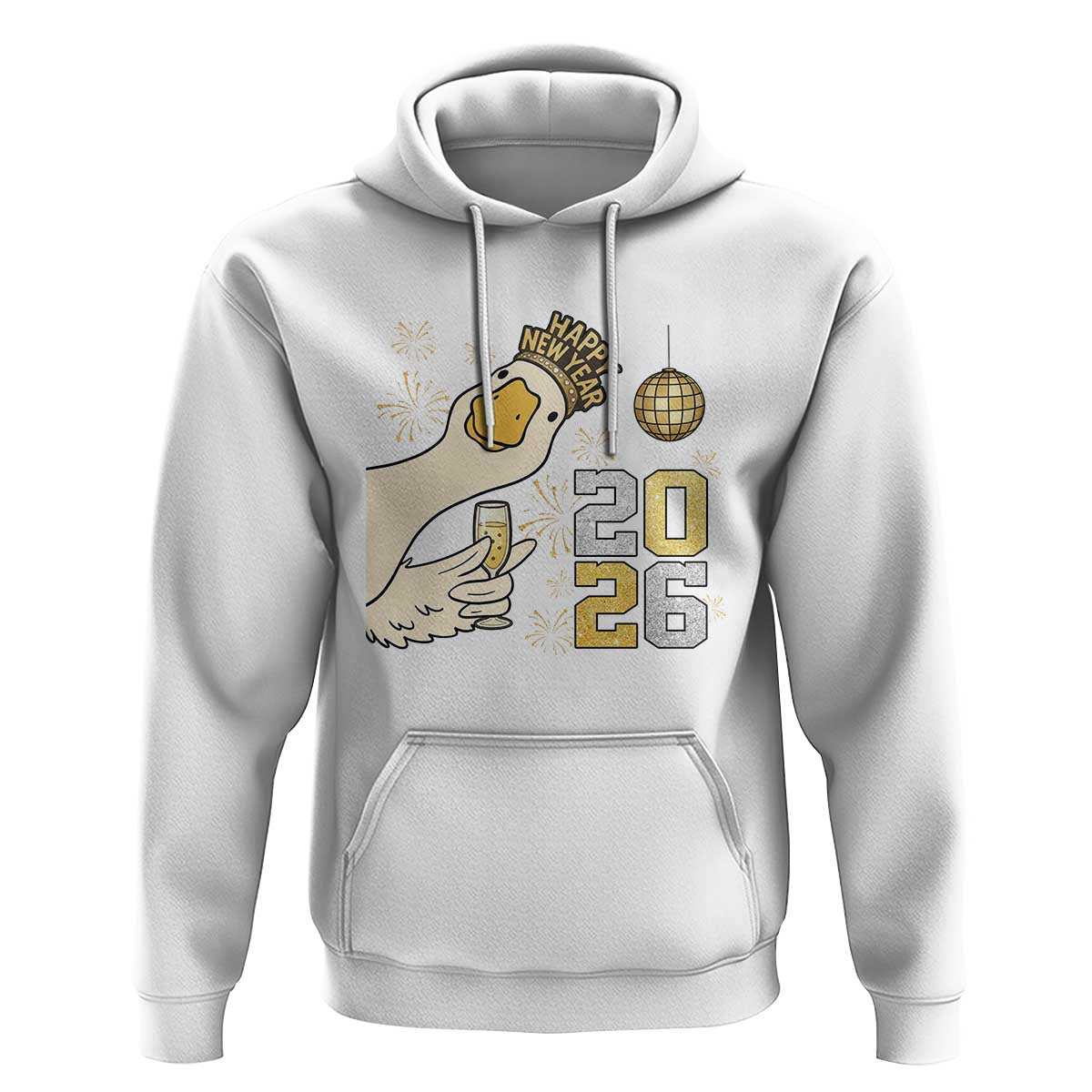 Funny New Years Eve Silly Goose 2026 Hoodie New Year Party - Wonder Print Shop
