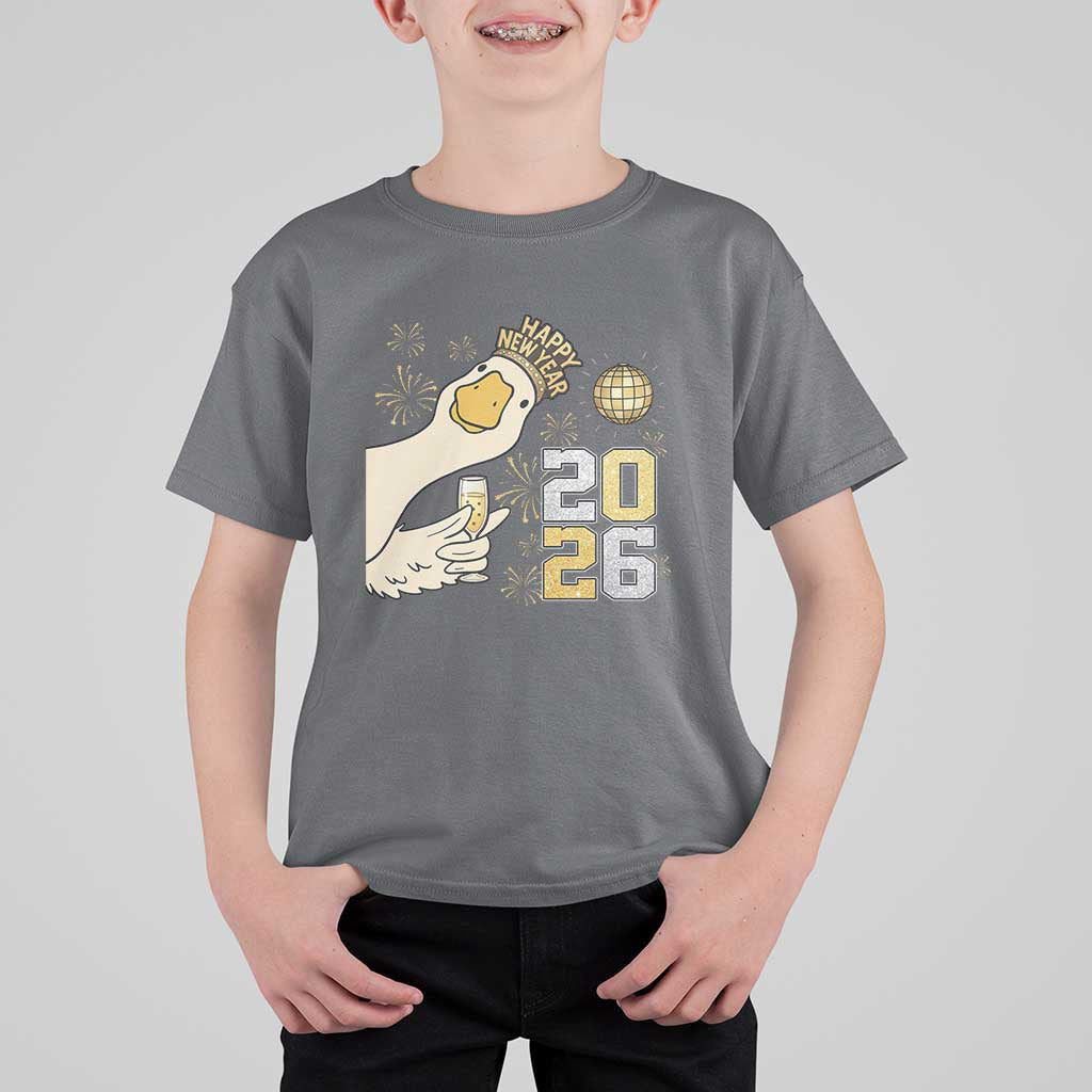 Funny New Years Eve Silly Goose 2026 T Shirt For Kid New Year Party - Wonder Print Shop