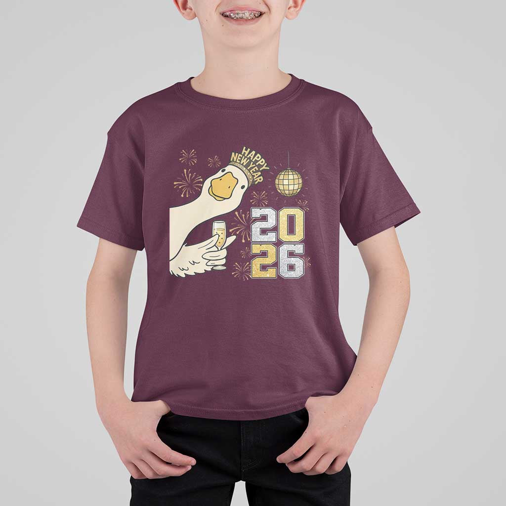 Funny New Years Eve Silly Goose 2026 T Shirt For Kid New Year Party - Wonder Print Shop