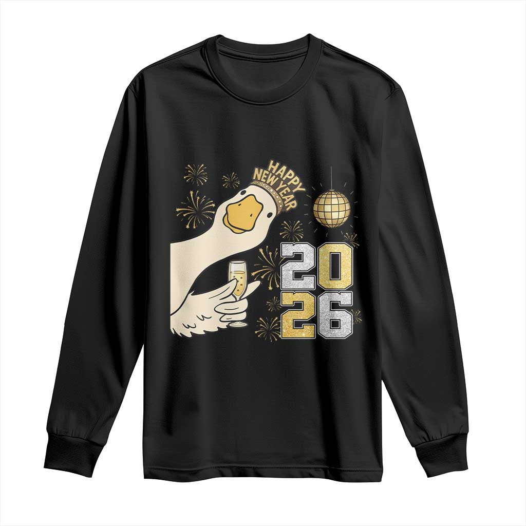 Funny New Years Eve Silly Goose 2026 Long Sleeve Shirt New Year Party - Wonder Print Shop