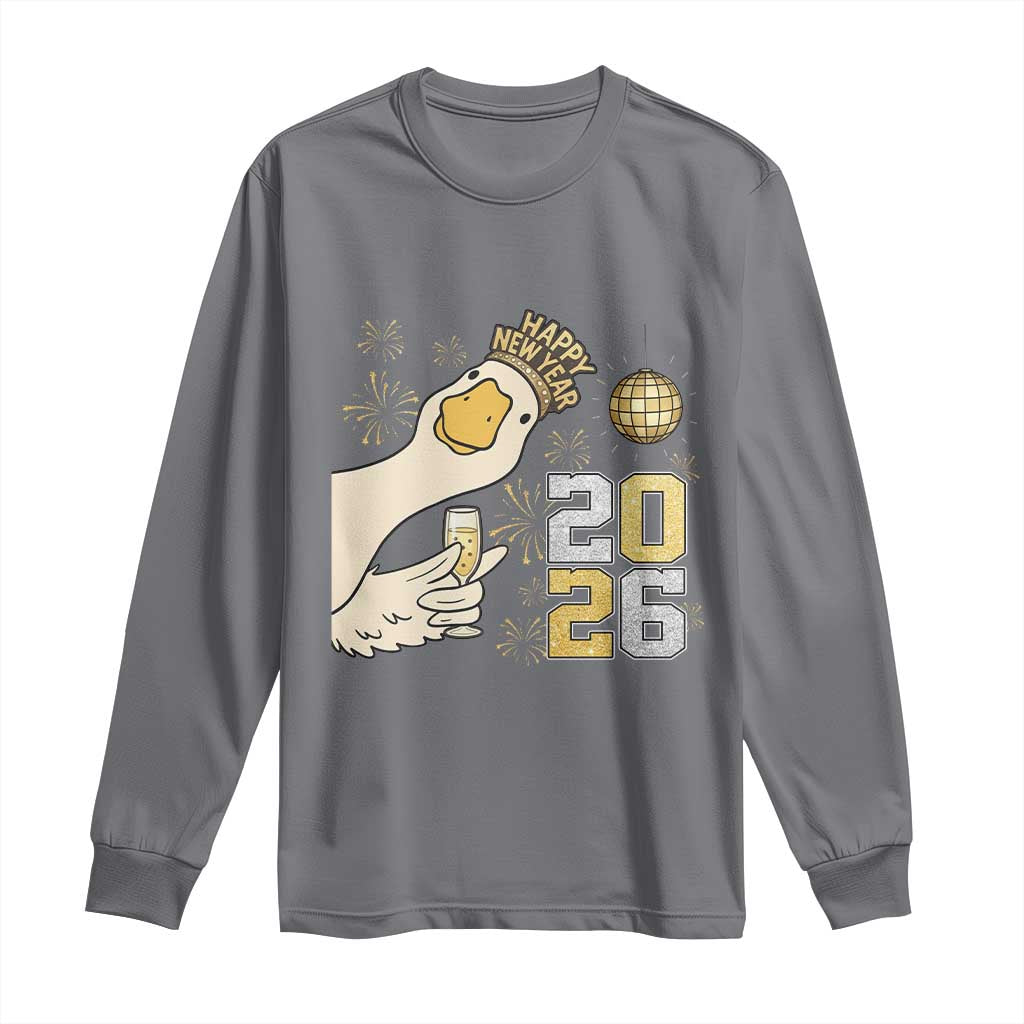 Funny New Years Eve Silly Goose 2026 Long Sleeve Shirt New Year Party - Wonder Print Shop