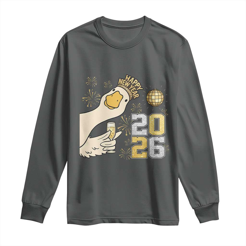 Funny New Years Eve Silly Goose 2026 Long Sleeve Shirt New Year Party - Wonder Print Shop