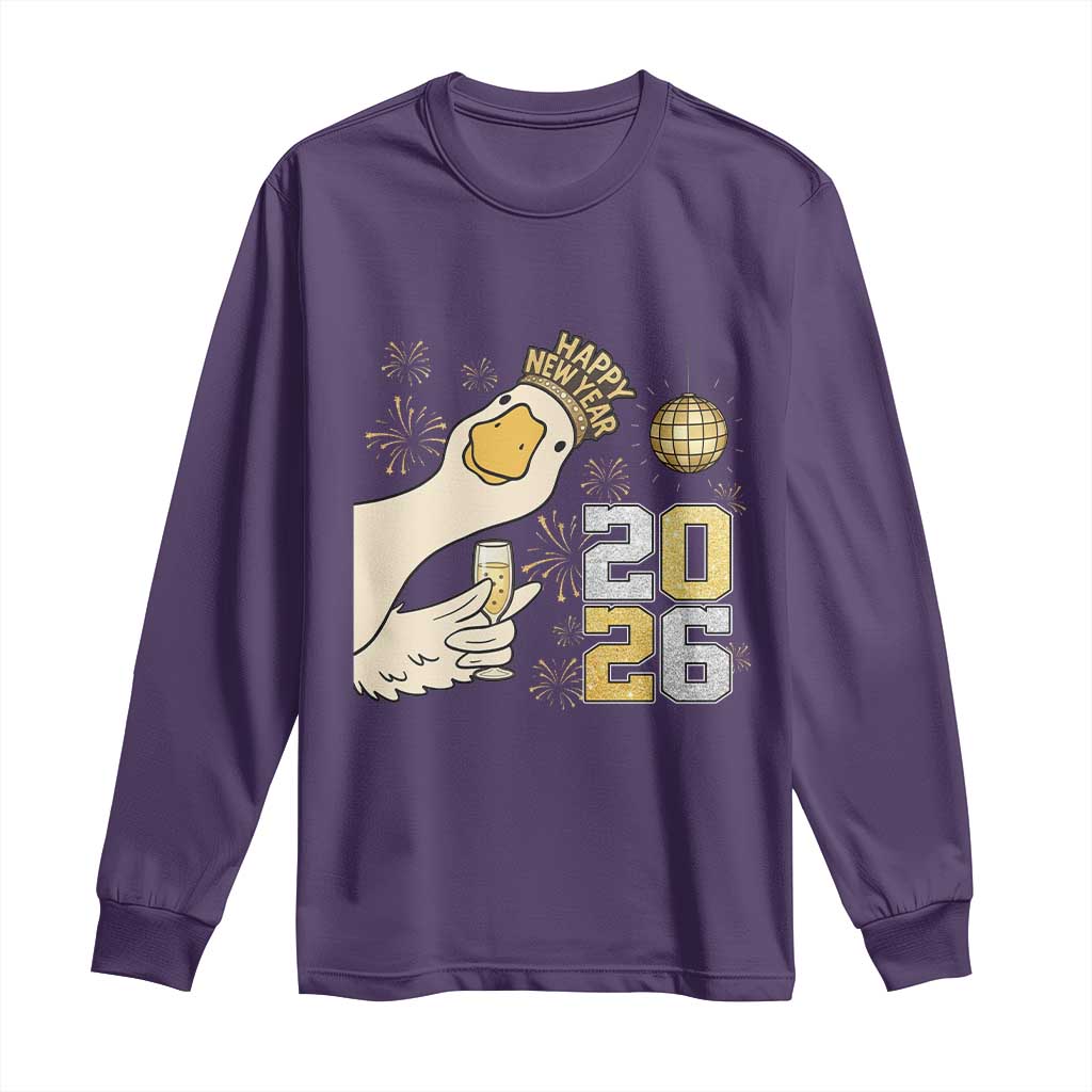 Funny New Years Eve Silly Goose 2026 Long Sleeve Shirt New Year Party - Wonder Print Shop
