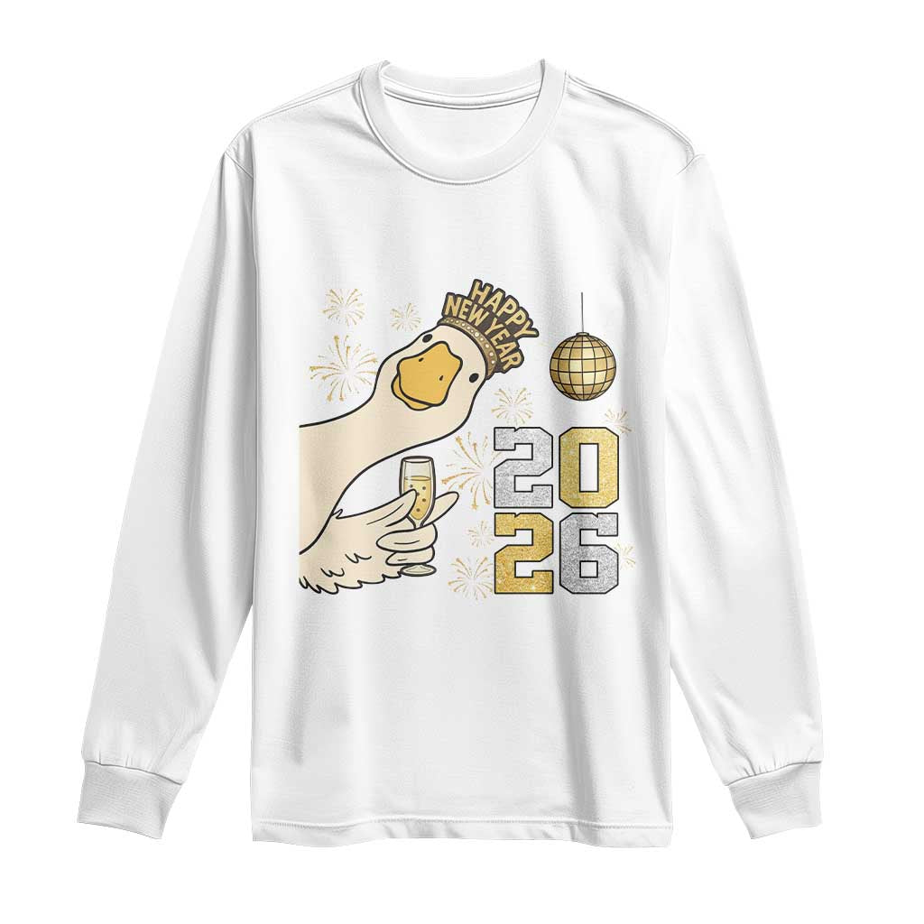 Funny New Years Eve Silly Goose 2026 Long Sleeve Shirt New Year Party - Wonder Print Shop
