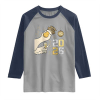 Funny New Years Eve Silly Goose 2026 Raglan Shirt New Year Party - Wonder Print Shop