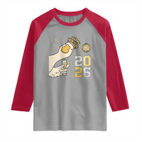Funny New Years Eve Silly Goose 2026 Raglan Shirt New Year Party - Wonder Print Shop