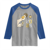 Funny New Years Eve Silly Goose 2026 Raglan Shirt New Year Party - Wonder Print Shop