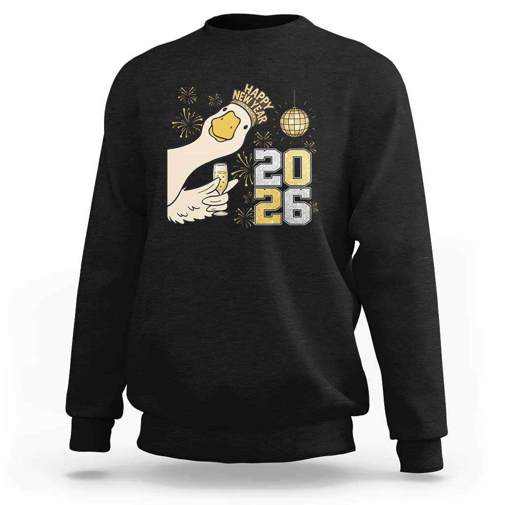 Funny New Years Eve Silly Goose 2026 Sweatshirt New Year Party - Wonder Print Shop