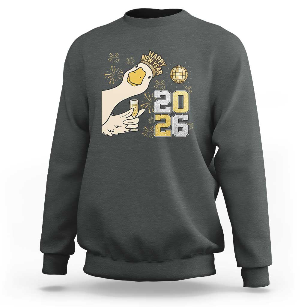 Funny New Years Eve Silly Goose 2026 Sweatshirt New Year Party - Wonder Print Shop