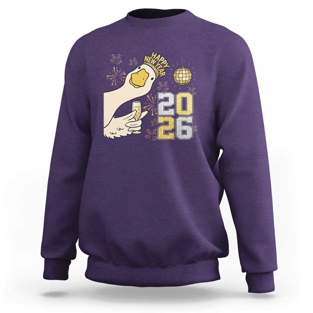 Funny New Years Eve Silly Goose 2026 Sweatshirt New Year Party - Wonder Print Shop