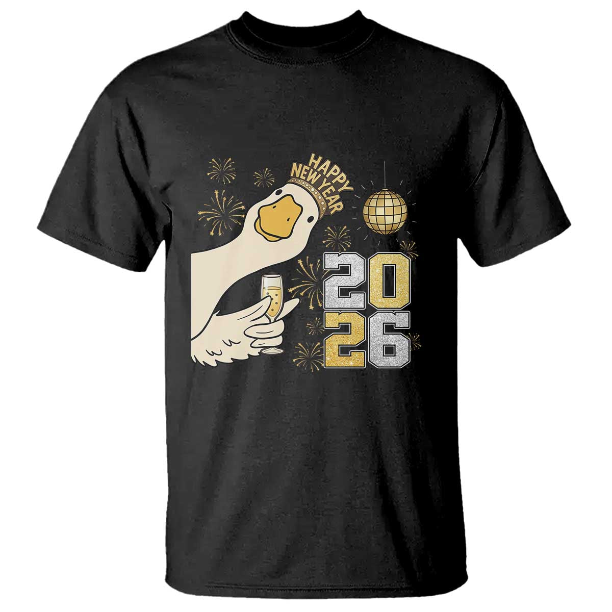 Funny New Years Eve Silly Goose 2026 T Shirt New Year Party - Wonder Print Shop