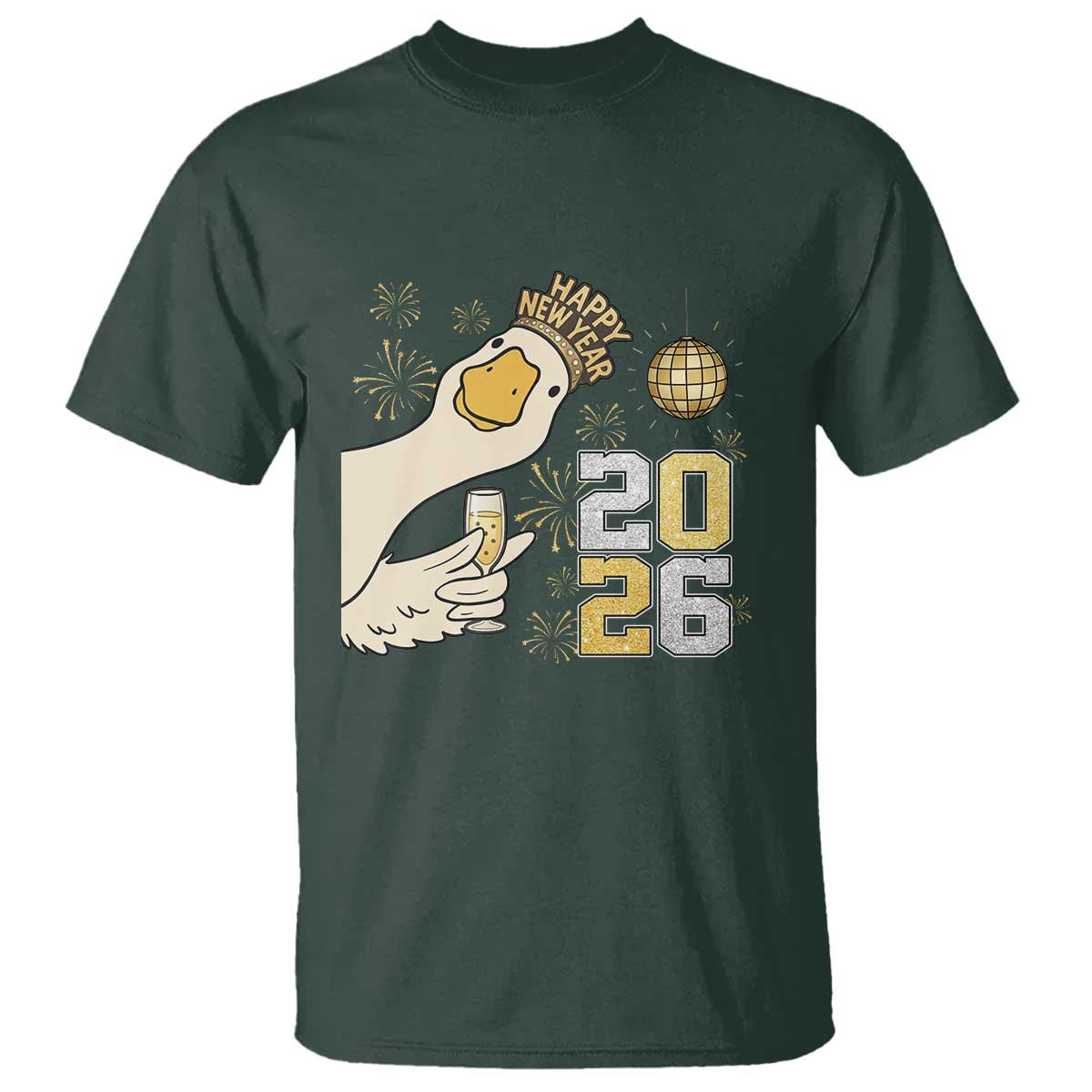 Funny New Years Eve Silly Goose 2026 T Shirt New Year Party - Wonder Print Shop