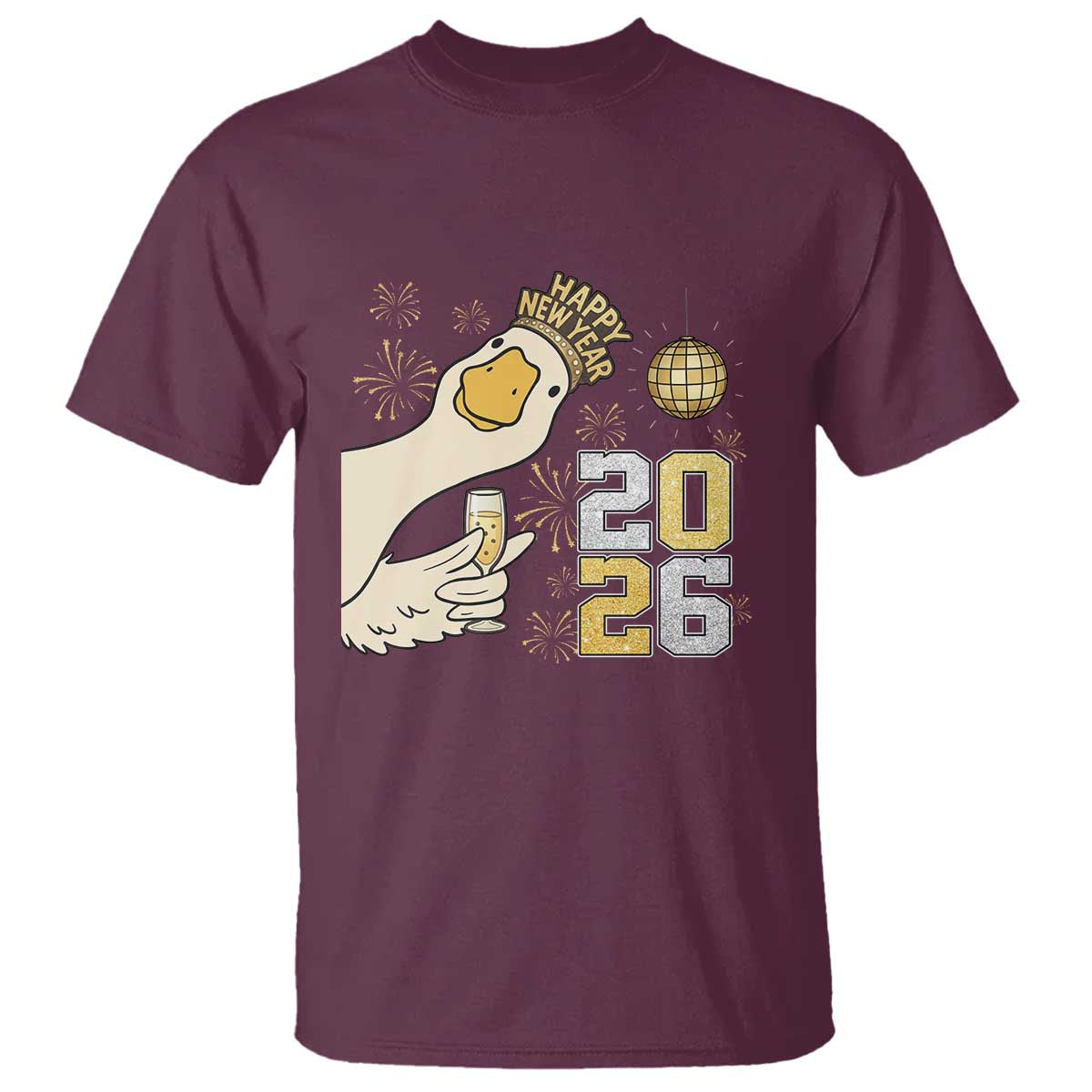 Funny New Years Eve Silly Goose 2026 T Shirt New Year Party - Wonder Print Shop