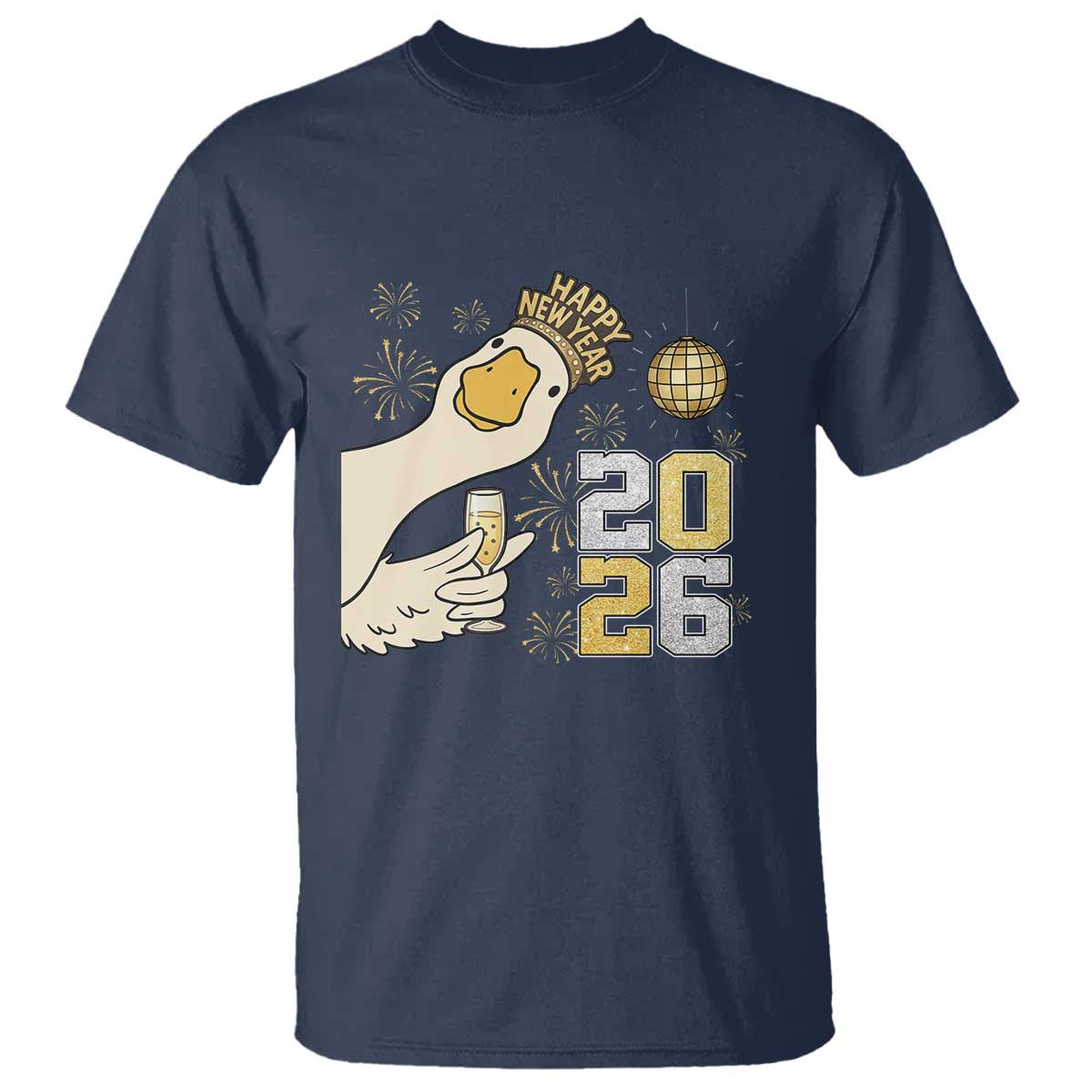 Funny New Years Eve Silly Goose 2026 T Shirt New Year Party - Wonder Print Shop