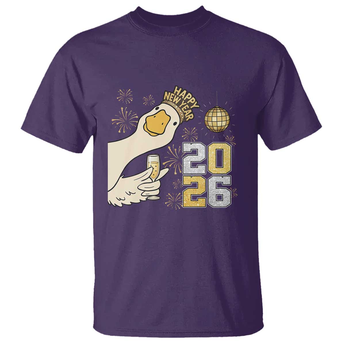 Funny New Years Eve Silly Goose 2026 T Shirt New Year Party - Wonder Print Shop