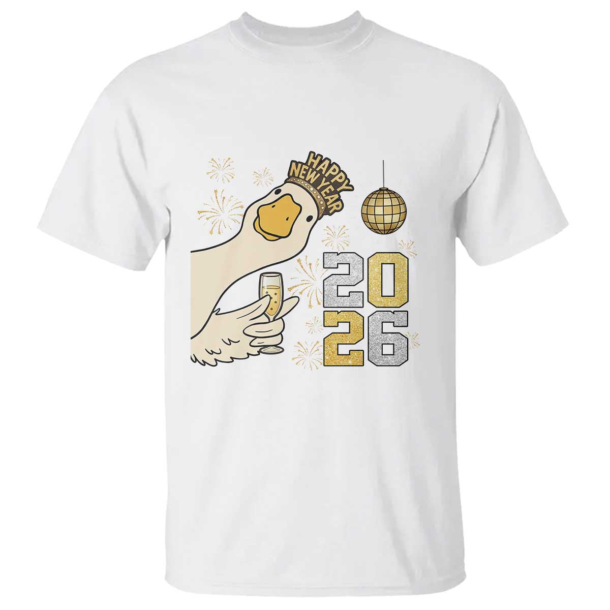 Funny New Years Eve Silly Goose 2026 T Shirt New Year Party - Wonder Print Shop