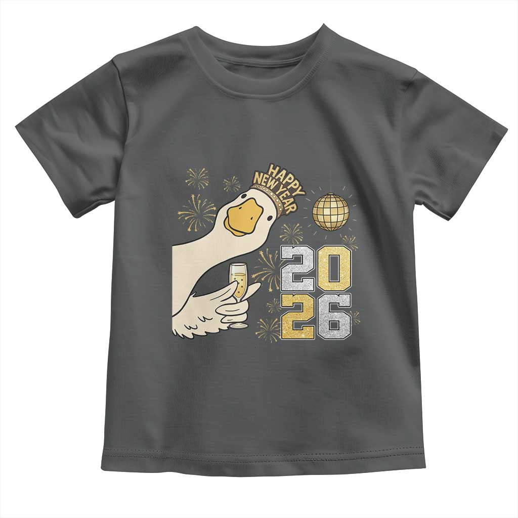 Funny New Years Eve Silly Goose 2026 Toddler T Shirt New Year Party - Wonder Print Shop