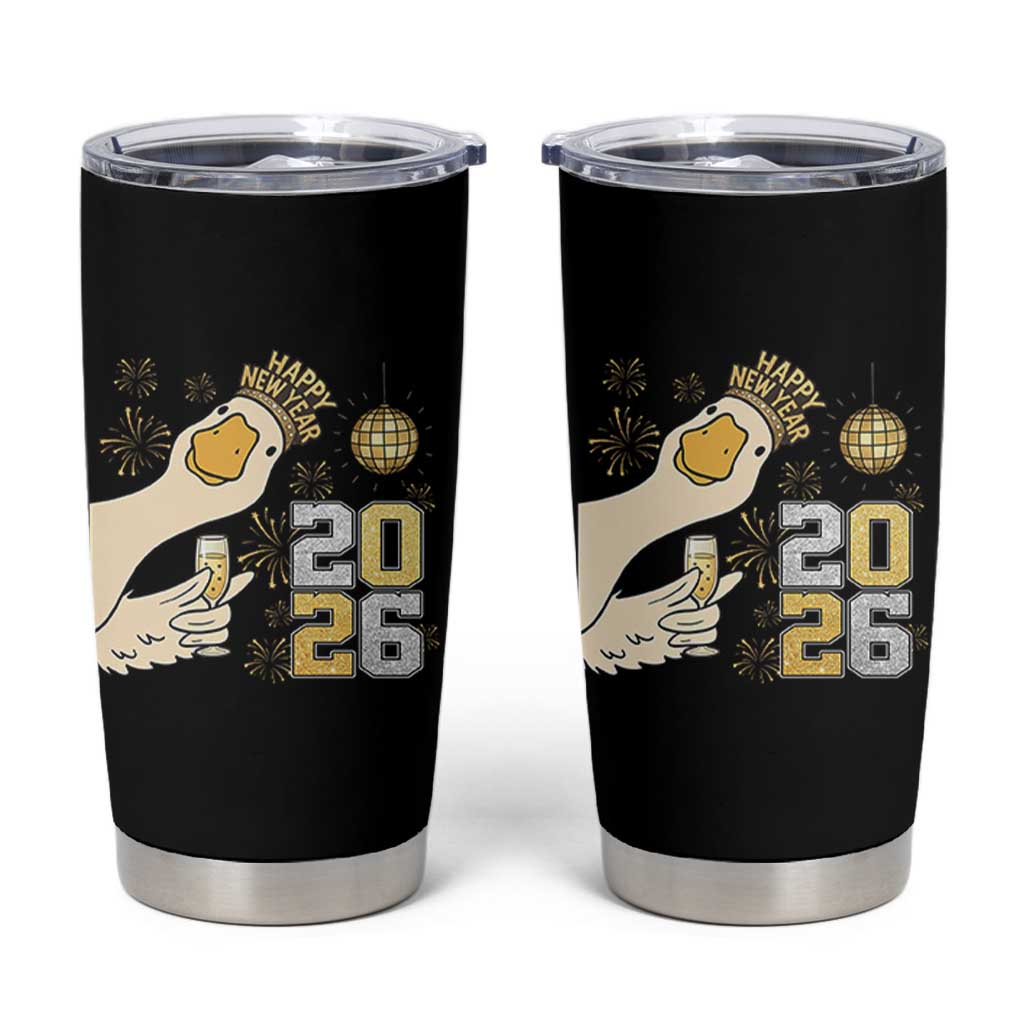 Funny New Years Eve Silly Goose 2026 Tumbler Cup New Year Party - Wonder Print Shop