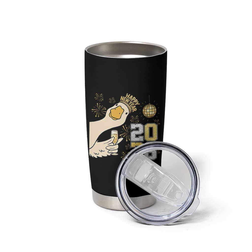 Funny New Years Eve Silly Goose 2026 Tumbler Cup New Year Party - Wonder Print Shop