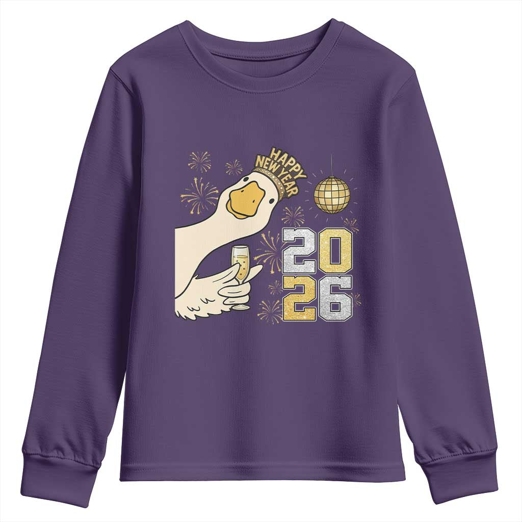 Funny New Years Eve Silly Goose 2026 Youth Sweatshirt New Year Party - Wonder Print Shop