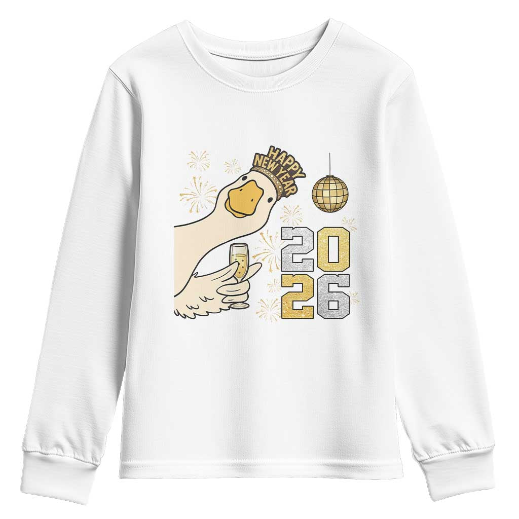 Funny New Years Eve Silly Goose 2026 Youth Sweatshirt New Year Party - Wonder Print Shop