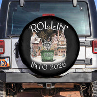 Funny Raccoon Rollin Into 2026 Spare Tire Cover New Year Dumpster Fire Firework - Wonder Print Shop