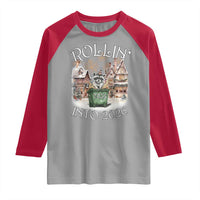 Funny Raccoon Rollin Into 2026 Raglan Shirt New Year Dumpster Fire Firework - Wonder Print Shop