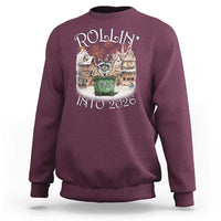 Funny Raccoon Rollin Into 2026 Sweatshirt New Year Dumpster Fire Firework - Wonder Print Shop