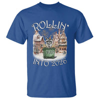 Funny Raccoon Rollin Into 2026 T Shirt New Year Dumpster Fire Firework - Wonder Print Shop