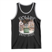 Funny Raccoon Rollin Into 2026 Tank Top New Year Dumpster Fire Firework - Wonder Print Shop