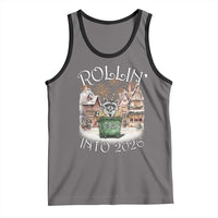Funny Raccoon Rollin Into 2026 Tank Top New Year Dumpster Fire Firework - Wonder Print Shop