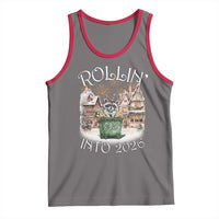 Funny Raccoon Rollin Into 2026 Tank Top New Year Dumpster Fire Firework - Wonder Print Shop