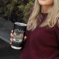 Funny Raccoon Rollin Into 2026 Tumbler Cup New Year Dumpster Fire Firework - Wonder Print Shop