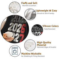 Funny 67 New Year Throw Blanket Happy New Year 2026 2027 Sports Jersey Number - Wonder Print Shop