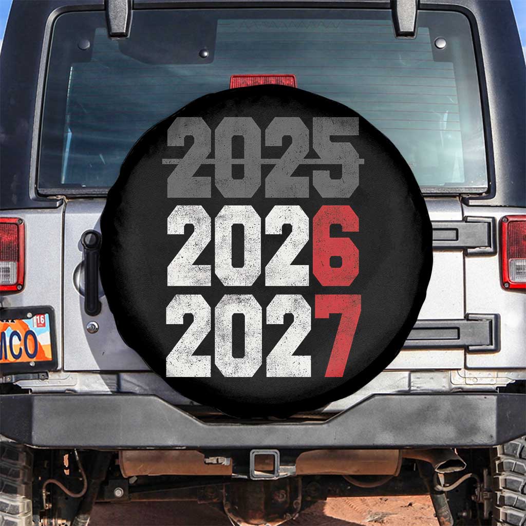 Funny 67 New Year Spare Tire Cover Happy New Year 2026 2027 Sports Jersey Number - Wonder Print Shop
