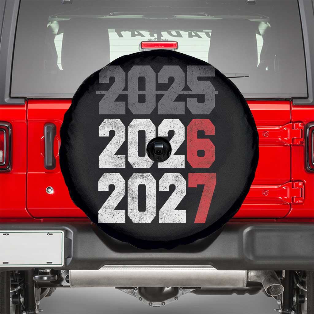 Funny 67 New Year Spare Tire Cover Happy New Year 2026 2027 Sports Jersey Number - Wonder Print Shop