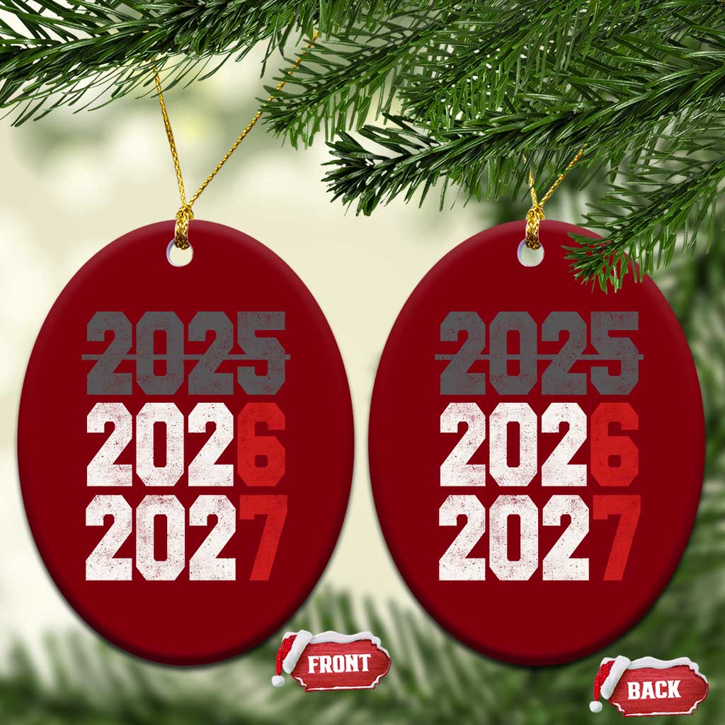 Funny 67 New Year Ceramic Ornament Happy New Year 2026 2027 Sports Jersey Number - Wonder Print Shop