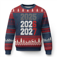 Funny 67 New Year Ugly Christmas Sweater Happy New Year 2026 2027 Sports Jersey Number - Wonder Print Shop