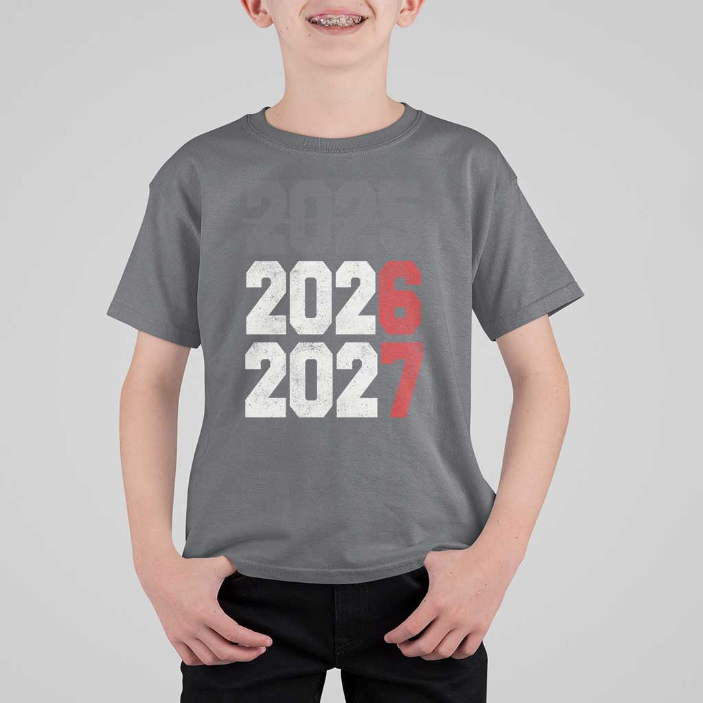 Funny 67 New Year T Shirt For Kid Happy New Year 2026 2027 Sports Jersey Number - Wonder Print Shop