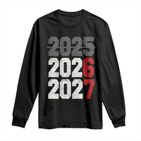 Funny 67 New Year Long Sleeve Shirt Happy New Year 2026 2027 Sports Jersey Number - Wonder Print Shop