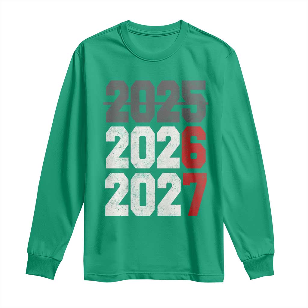 Funny 67 New Year Long Sleeve Shirt Happy New Year 2026 2027 Sports Jersey Number - Wonder Print Shop