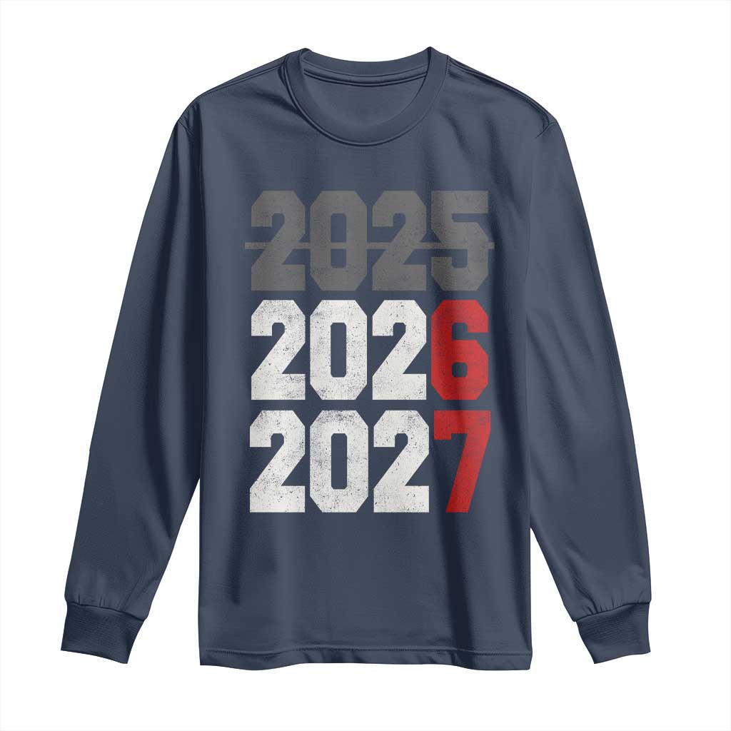 Funny 67 New Year Long Sleeve Shirt Happy New Year 2026 2027 Sports Jersey Number - Wonder Print Shop