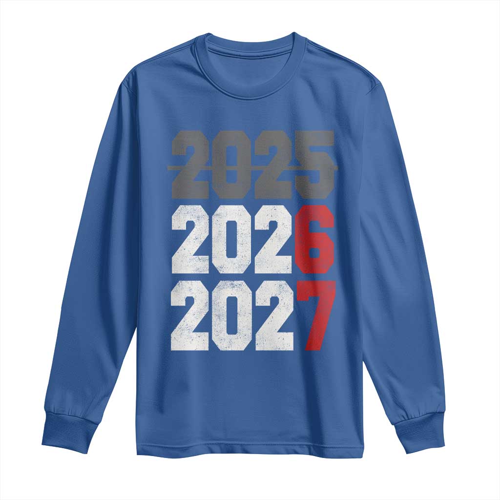 Funny 67 New Year Long Sleeve Shirt Happy New Year 2026 2027 Sports Jersey Number - Wonder Print Shop